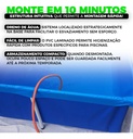 Pileta Lona Estructural Rectangular 3000 Lts Mor Azul Liso