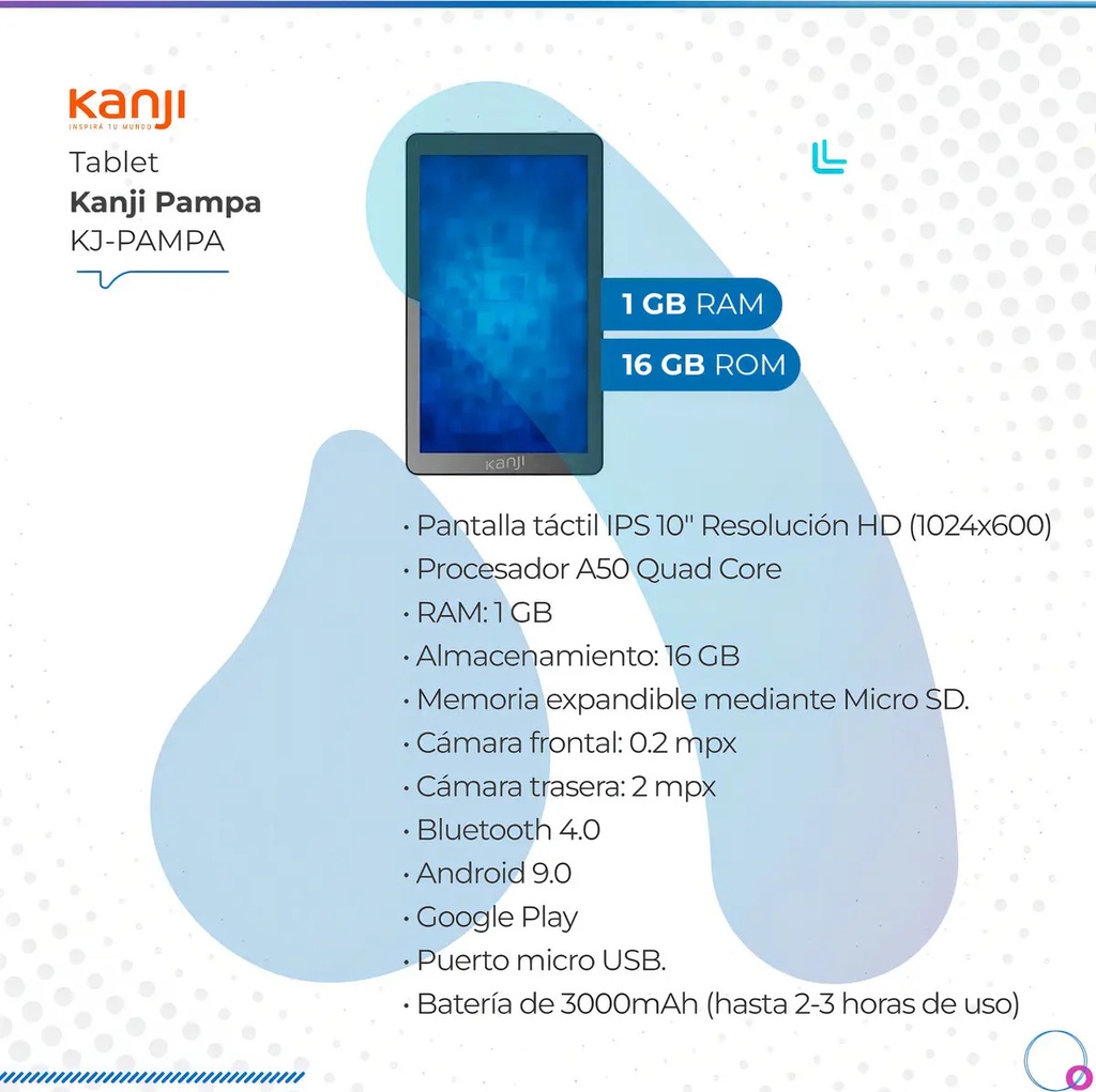 Tablet 10.1  16gb Color Negro 1gb De Memoria Ram