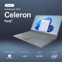 Notebook Kanji 15.6 Intel Celeron N4020 128gb Emmc 4gb Ram Color Negro