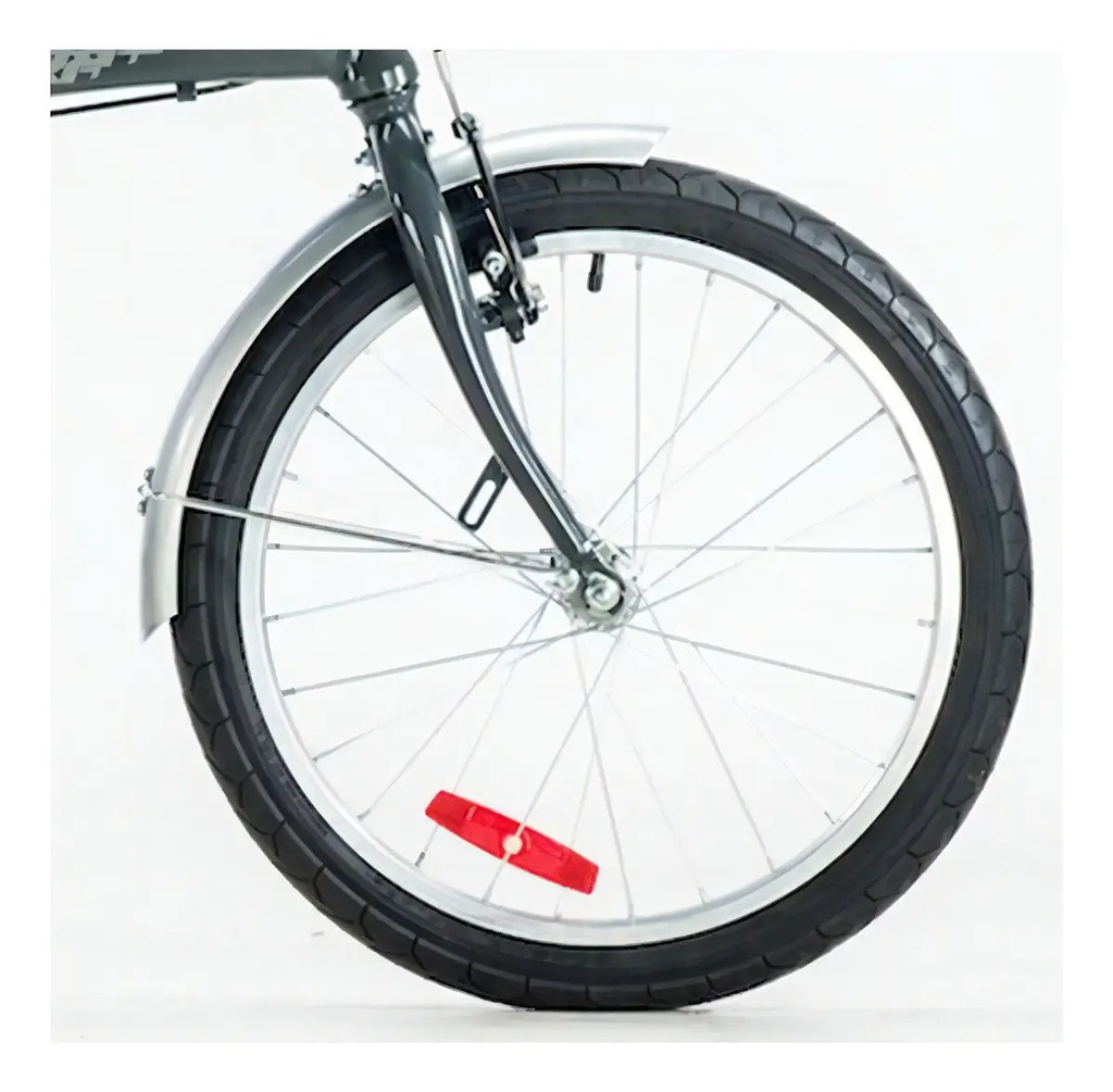 Bicicleta Urbana Plegable Futura Origami 2022 R20 Color Gris