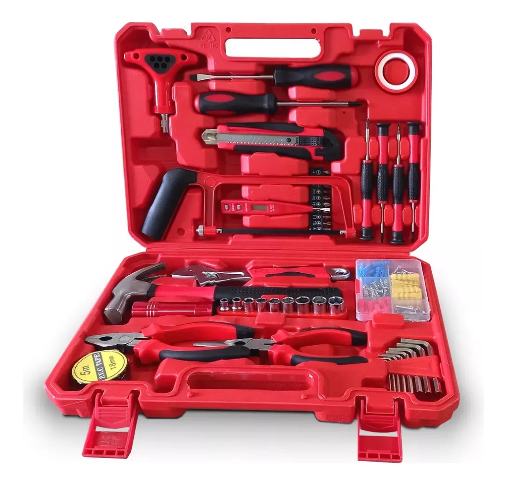 Juego Set Kit De Herramientas Profesional Microsonic 104pzs - Rojo