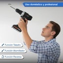 Taladro Atornillador Inalambrico Kanji Tools 21v Kit-at211pb Negro