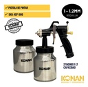Máquina De Pintar Konan 800w Hvlp Turbina Directa Doble Tacho
