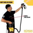 Máquina De Pintar Konan 800w Hvlp Turbina Directa Doble Tacho