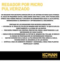 Regador Por Micro Pulverizado Estaca Konan 360° Jardin Riego
