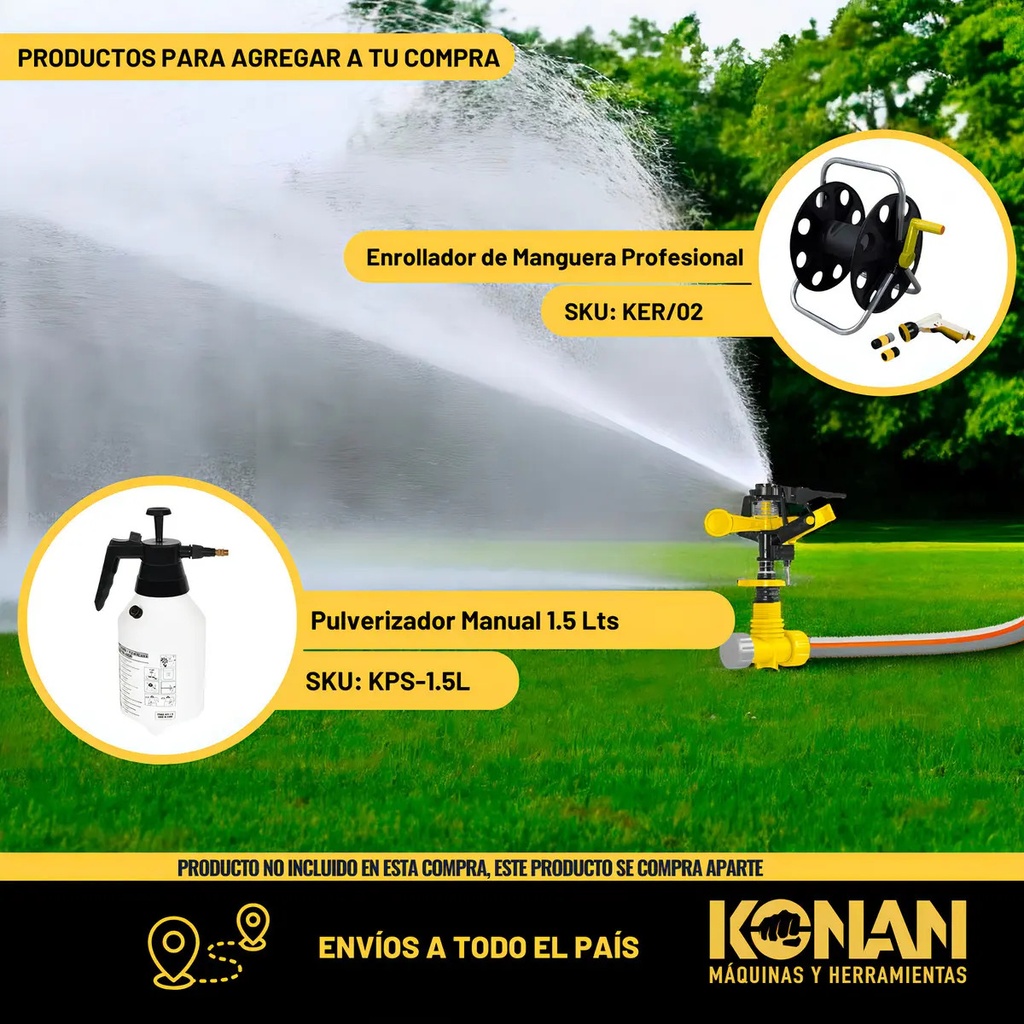 Regador Por Micro Pulverizado Estaca Konan 360° Jardin Riego