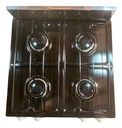 Anafe Cocina 4 Hornallas Enlozado Quemador Aluminio Negro