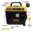 Generador Portatil Grupo Electrogeno Konan 800w 2hp 2t 220v