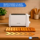 Tostadoras Electricas 2 Panes Vitta 6 Niveles 800w Blanca Blanco