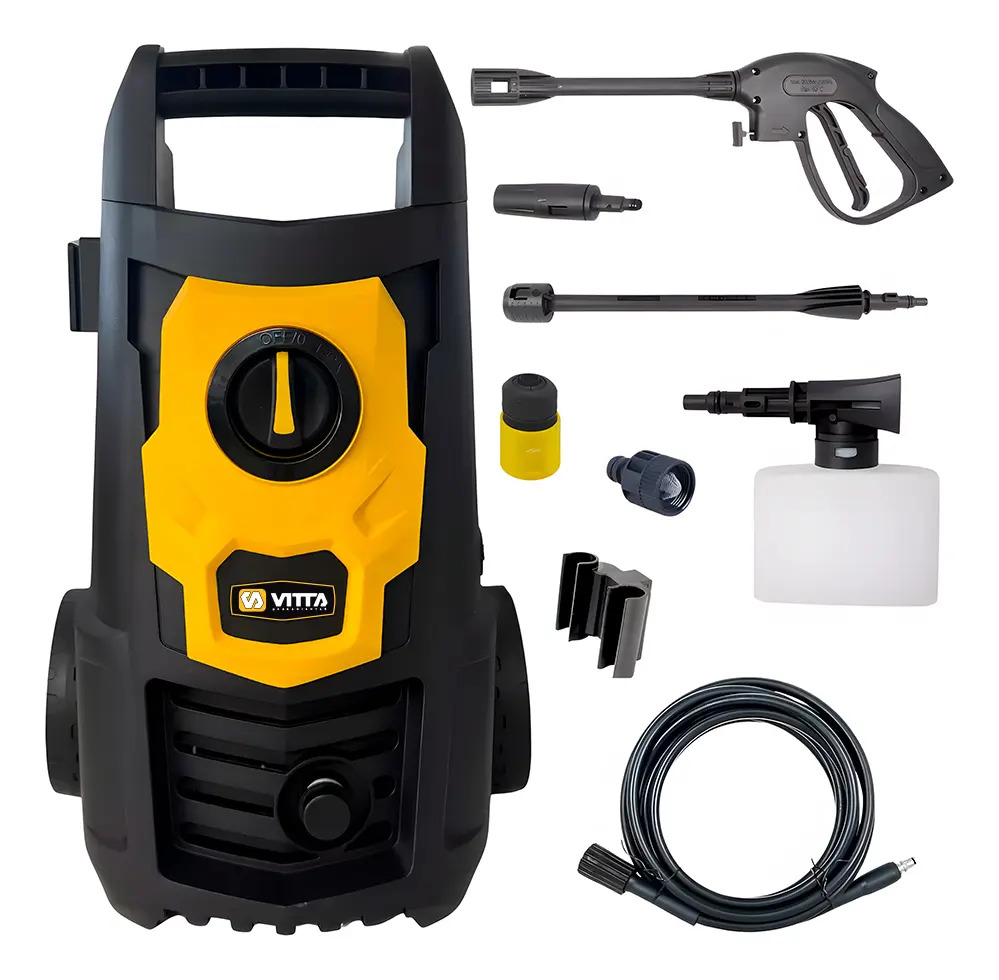Hidrolavadora Vitta 1500w 105 Bares Maximo Con Accesorios Amarillo 50