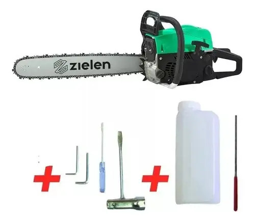 Motosierra Nafta Zielen 52cc 2.449hp Zms1 Espada 45cm Verde