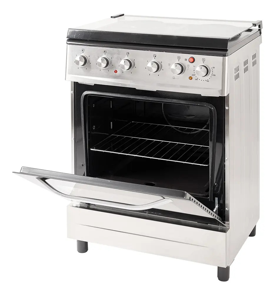 Cocina Eléctrica Kanji H&a-ekb001v 60cm  Acero Inoxidable Plateado