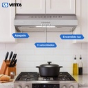 Extractor Purificador De Cocina 2 En 1 60cm Vitta Acero Inox Acero Inoxidable