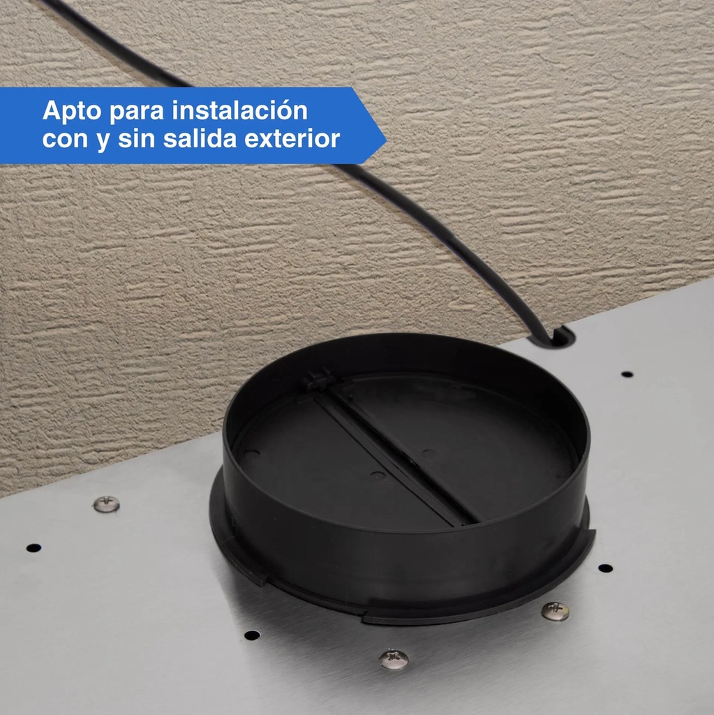 Extractor Purificador De Cocina 2 En 1 60cm Vitta Acero Inox Acero Inoxidable