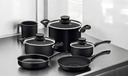 Bateria De Cocina 9 Piezas Paris Tramontina Teflon Color Negro
