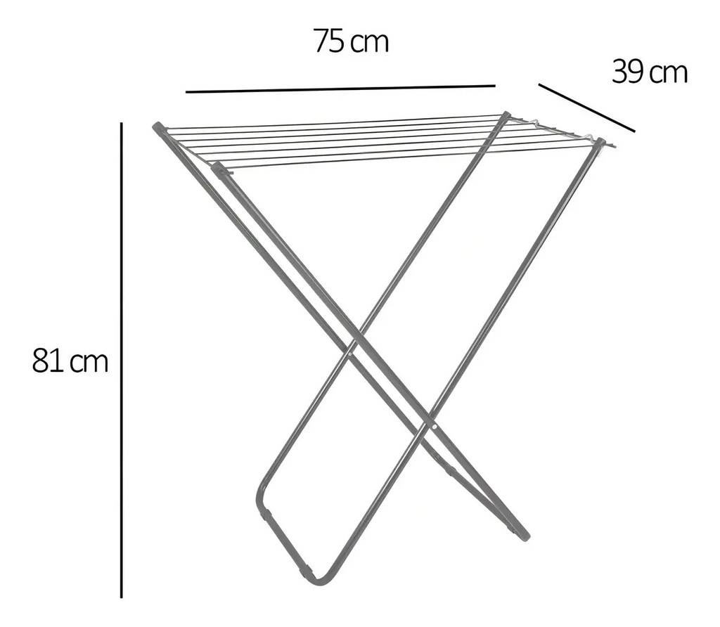 Tender Para Ropa Mor 6104 Plegable Acero Color Blanco