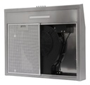 Extractor Purificador De Cocina Led Kanji Con Y Sin Salida Plateado