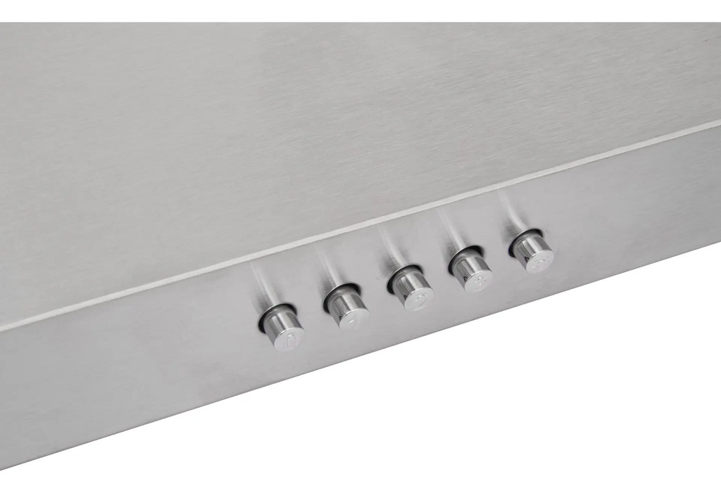 Extractor Purificador De Cocina Led Kanji Con Y Sin Salida Plateado