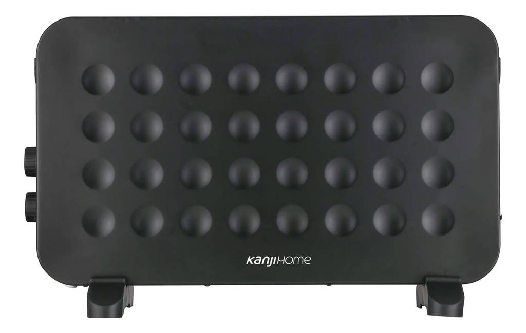 Convector Calefactor Eléctrico Kanji 2000w Termostato 3 Vel Negro