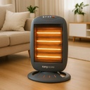 Estufa Halogena Cuarzo Kanji 1600w 4 Velas Giratoria Kj-405g Gris Oscuro