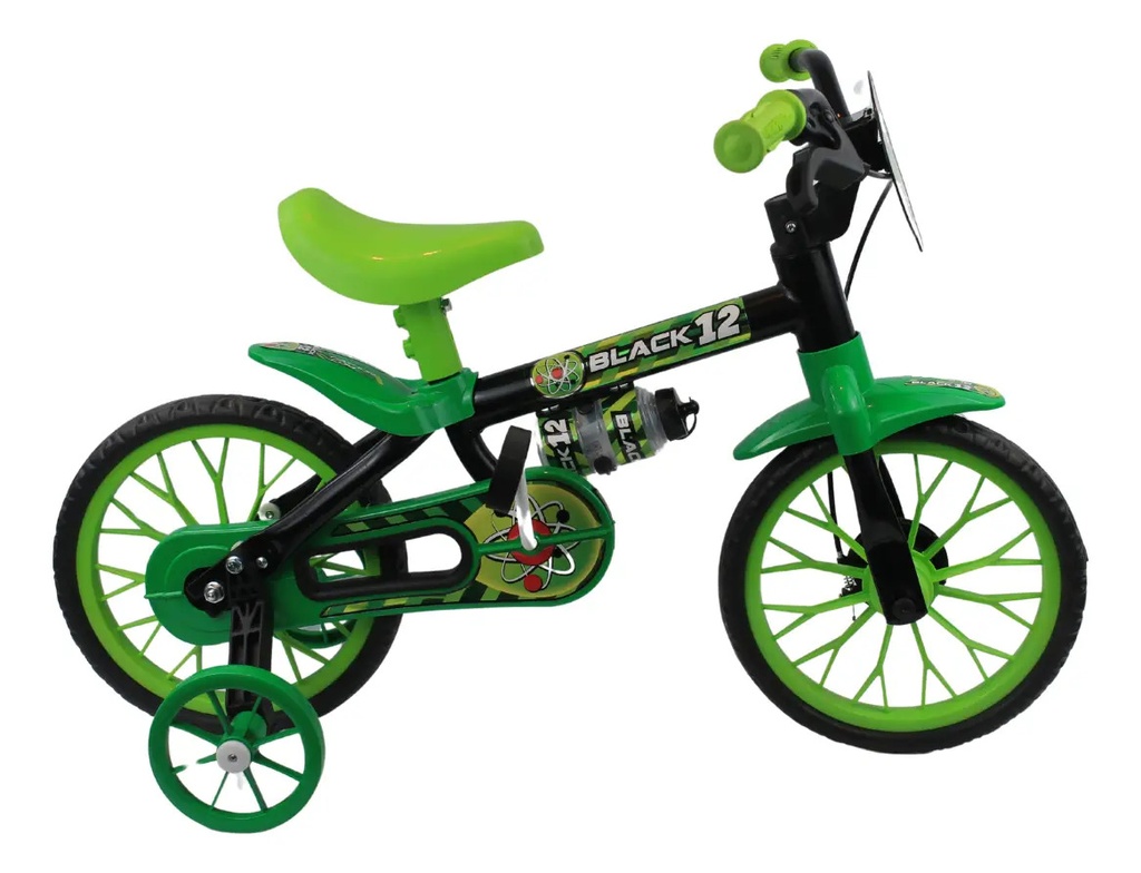 Bicicleta Infantil Reforzada Nathor R12 Rueditas Cantimplora