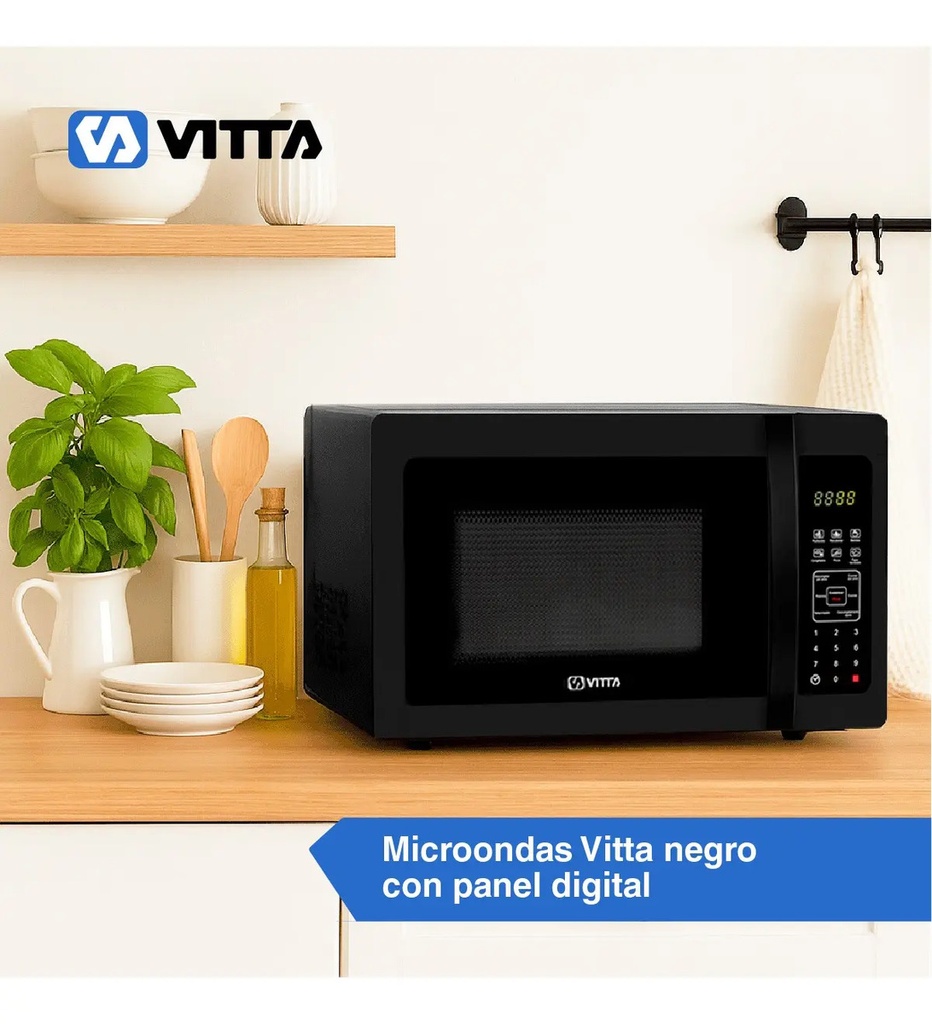 Microondas Vitta Panel Digital 23l Vit-mw2xlx001 1000w Negro
