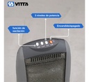 Estufa Halogena Cuarzo Vitta 1200w 4 Velas Giratoria Vit-405 Gris