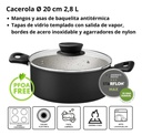 Bateria De Cocina Tramontina 11pz Linz Negro Teflon Negro Negro