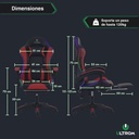 Silla Gamer Luz Rgb Ultrom Respaldo Reclinable Ergonomica