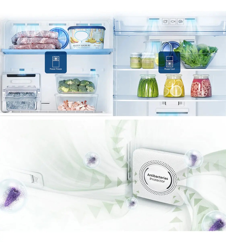 Heladera Freezer Superior Samsung No Frost 382 L Rt38k5932bs Color Black Inox Acero Inoxidable Negro