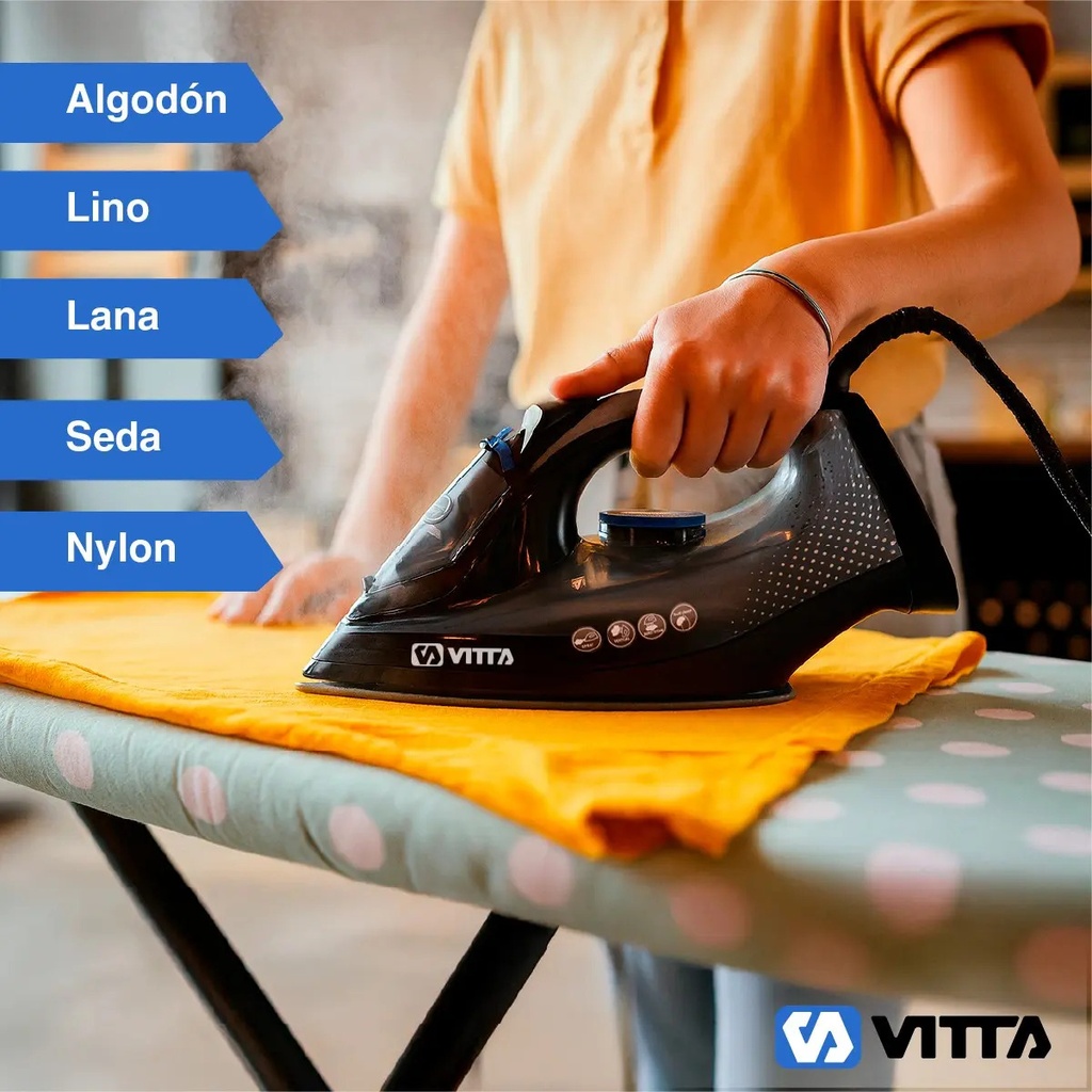 Plancha A Vapor Vitta Vertical 2200w Vit-pl2400 Negro Negro