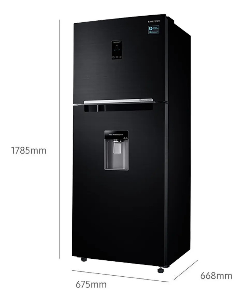 Heladera Freezer Superior Samsung No Frost 382 L Rt38k5932bs Color Black Inox Acero Inoxidable Negro