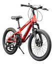 Bicicleta Mountain Bike R20'' 21 Vel. C/ Cambios Shimano Color Rojo Tamaño Del Cuadro Único