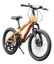 Bicicleta Mountain Bike R20'' 21 Vel. C/ Cambios Shimano Color Naranja Tamaño Del Cuadro Único