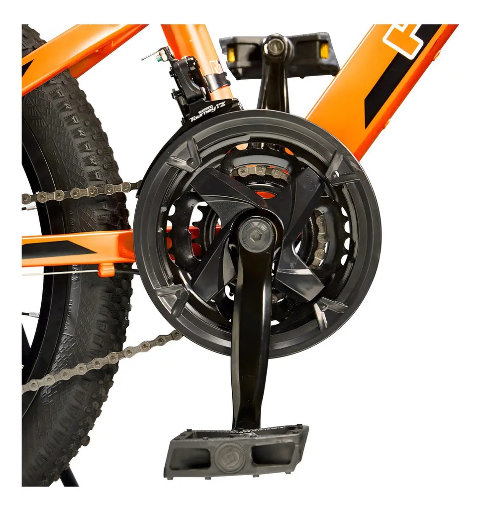 Bicicleta Mountain Bike R20'' 21 Vel. C/ Cambios Shimano Color Naranja Tamaño Del Cuadro Único