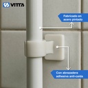 Mueble Organizador De Baño Vitta Inodoro 3 Estantes Bastidor Blanco