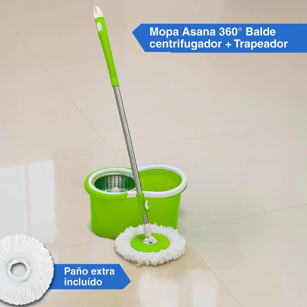Balde Mopa Asana Trapeador Con Balde Centrifugador Grande
