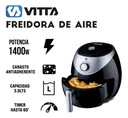 Freidora De Aire Caliente Sin Aceite 3.5 L - Vitta Negro