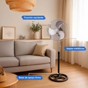 Ventilador Kanjihome 18 De Pie 90w 1.50m 1 En 1 Kjh-fh1311 45.72 Cm 50 Gris Azul Metal 3