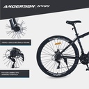 Bicicleta Mtb Anderson S400 R29, 21v Freno A Disco, Con Suspensión, Color Negro/blanco Tamaño Del Cuadro S