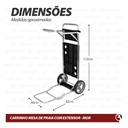 Carrito Mor De Playa Aluminio Para Conservadora Y Reposera Negro