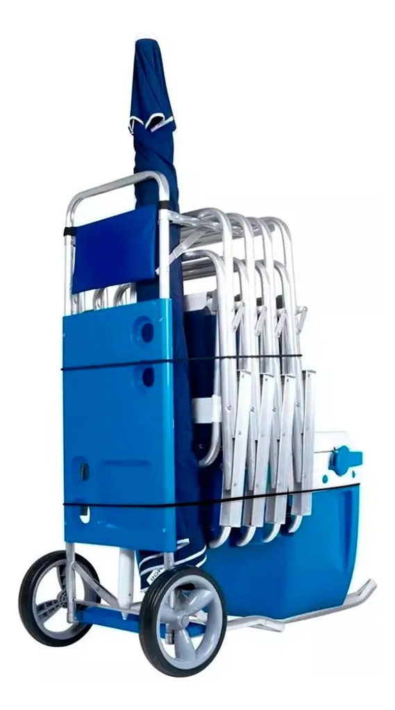 Mor 2499 Carrito De Playa Con Extensión Para Conservadora Color Azul