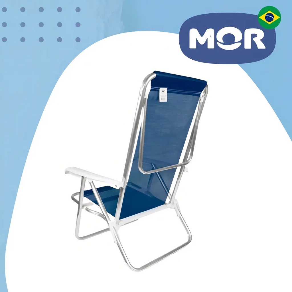 Mor Reposera Sillón 8 Posiciones Aluminio Color Azul