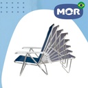 Mor Reposera Sillón 8 Posiciones Aluminio Color Azul