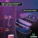 Torre De Sonido Parlante Ultrom Tulum 15000w Luces Led 2x12 Negro