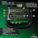 Torre De Sonido Parlante Ultrom Tulum 15000w Luces Led 2x12 Negro