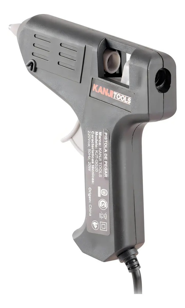 Pistola Encoladora 20w Kanji Tools 7mm Kjt-gg20 Color Negro Negro