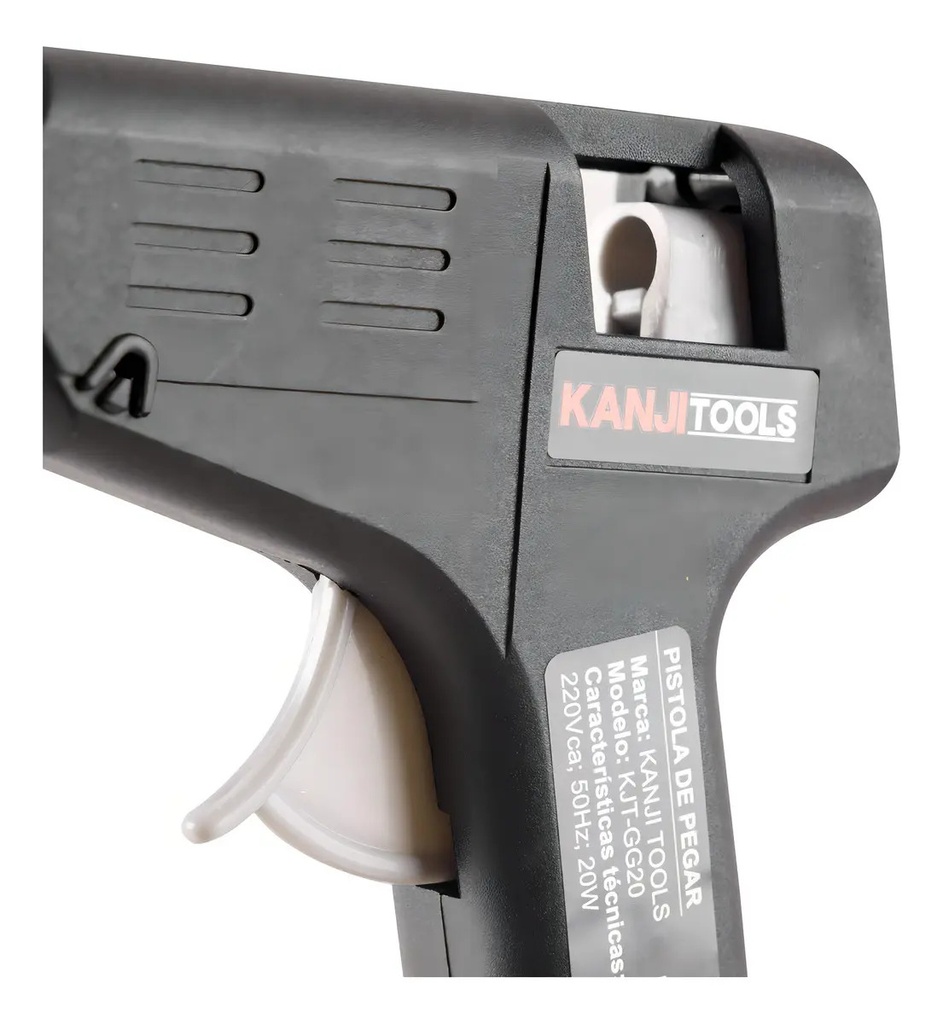 Pistola Encoladora 20w Kanji Tools 7mm Kjt-gg20 Color Negro Negro