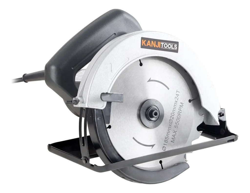 Sierra Circular Eléctrica Disco 185mm 1400w Kanji Tools Kjt-sc14001gb Color Negro Gris