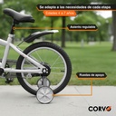 Bicicleta Infantil Corvo Rodado 16 Rueditas Acero Blanco 16  